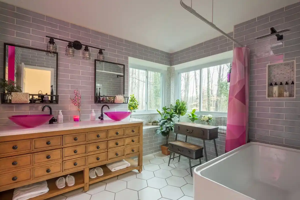 Bathroom renovation after water damage restoration in Chevy Chase