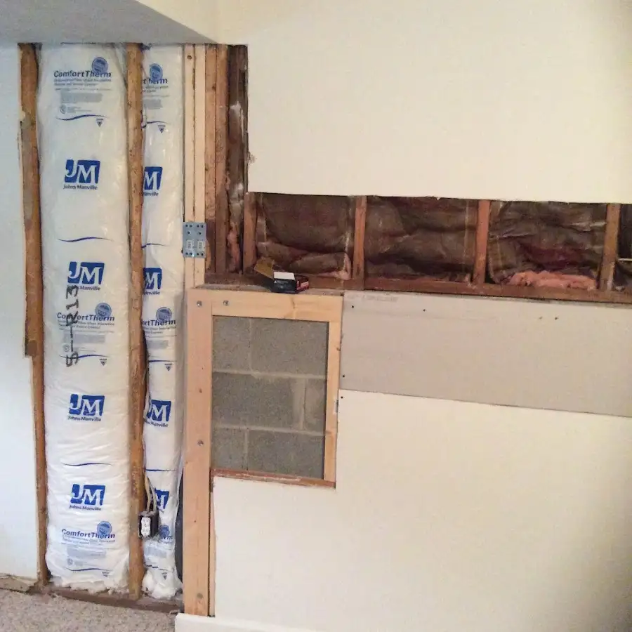 Wall insulation replacement during Odor Removal & Deodorization in Chevy Chase